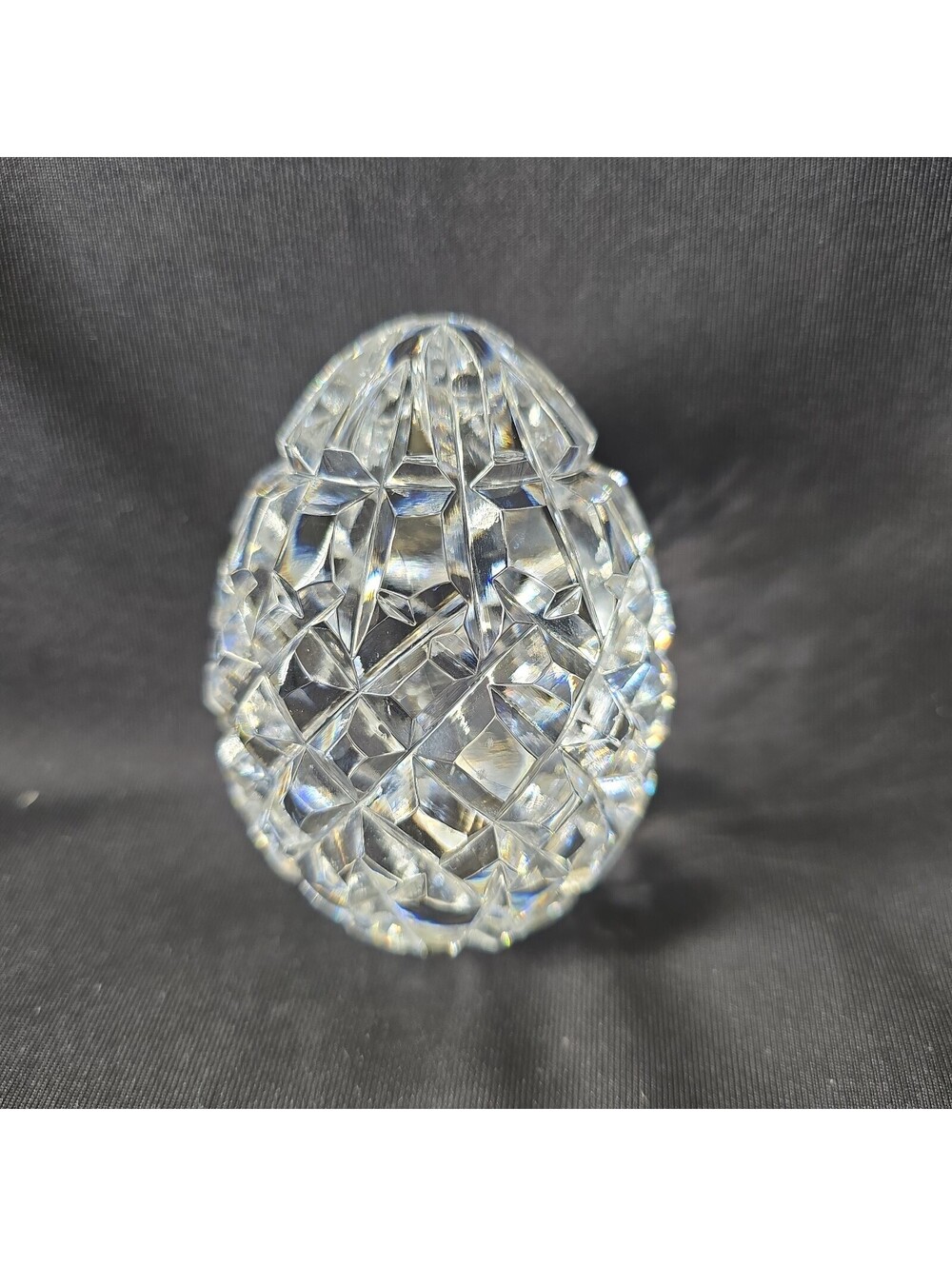 1992 Vintage Waterford Crystal Annual Egg Etched Beautiful Elegant Paperweight